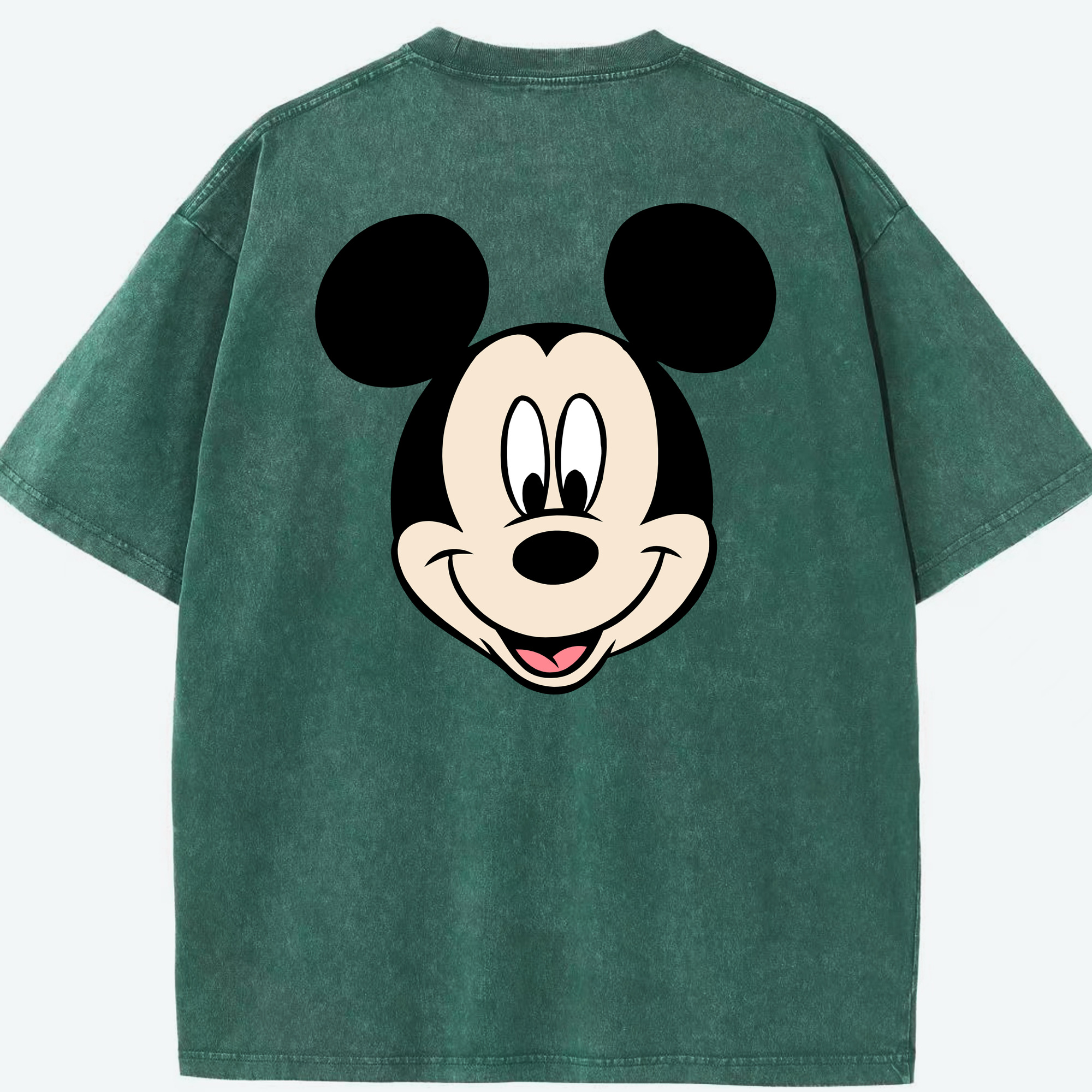 （画像用） ミッキーマウス Mickey Mouse 綿100% ヴィンテージ風 半袖Tシャツ（背面プリント）